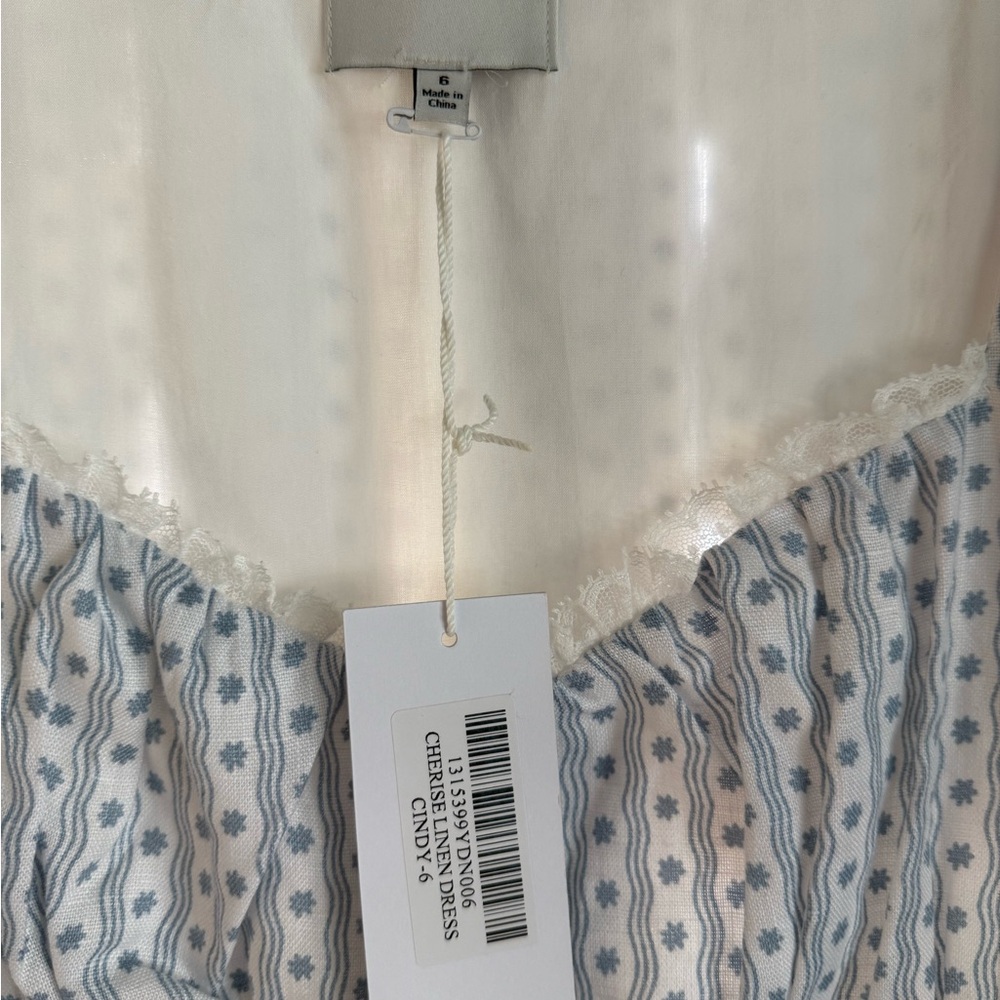 Reformation Cherise Linen Dress size 6 NWT - Picture 6 of 6